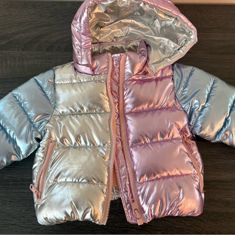 Stella McCartney Kids Metallic Puffer Jacket